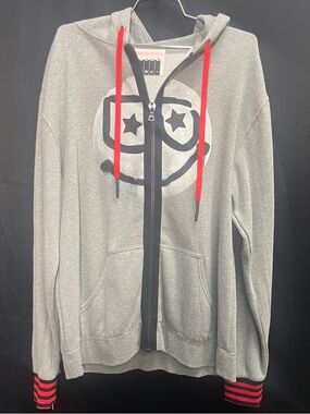 😎⭐✨ B Wood One-of-a-Kind East Village Graffiti Smiley Hoodie |Streetwear Art🔥
